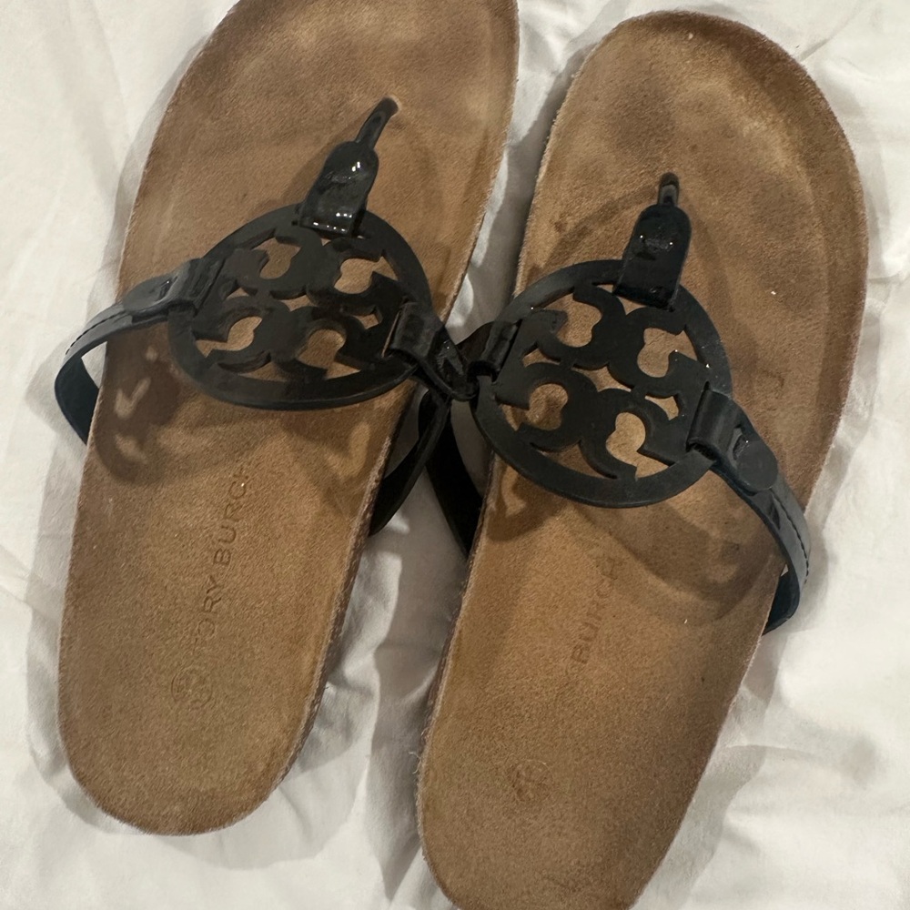 Tory Burch Black and Brown Sandals